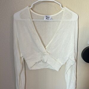 Princess Polly Cream Knit Crop Top